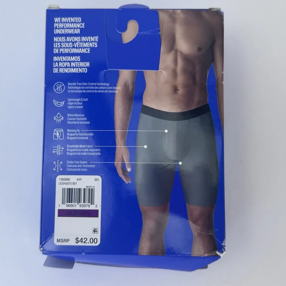 Under Armour 6 inch Tech Boxer Brief New Tag Men 2XL Box Contains 3 Boxerjocks